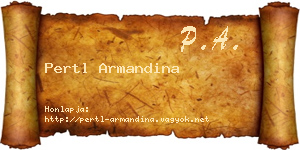 Pertl Armandina névjegykártya